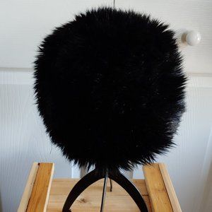Women Black Faux Fur Hat